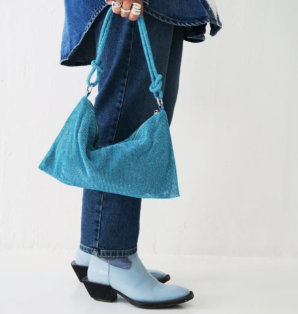Sparkle handbag turquoise
