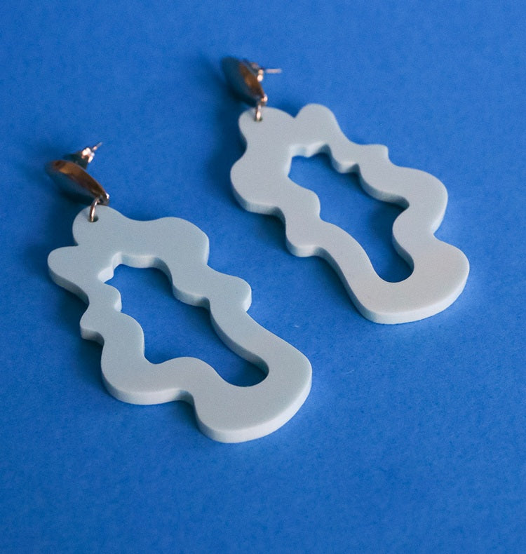 Splash earrings light blue