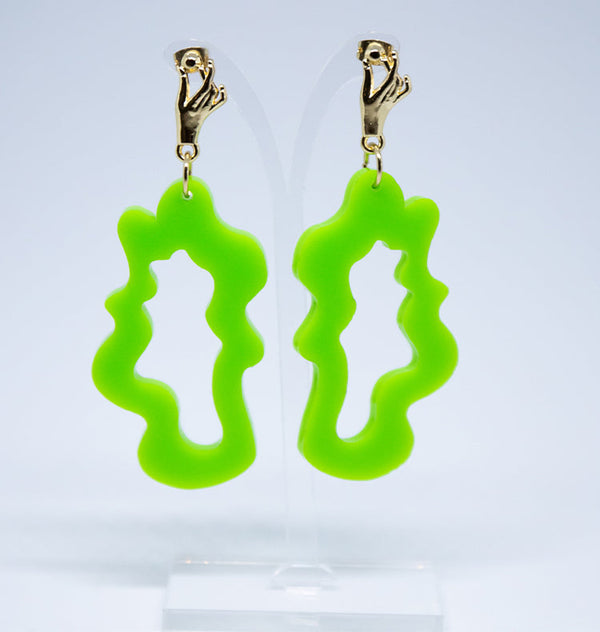 Splash earrings lime