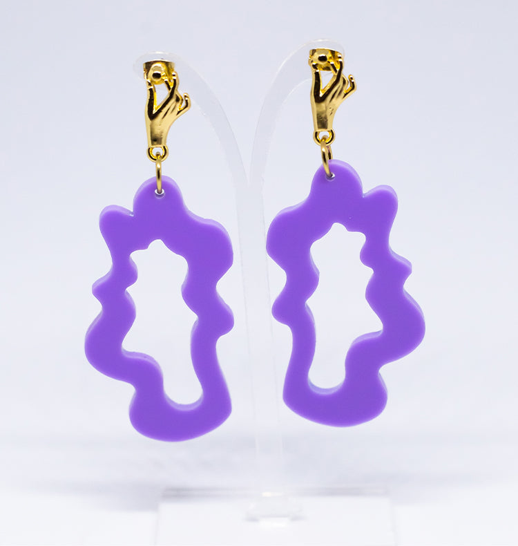 Splash earrings purple