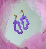 Splash earrings purple
