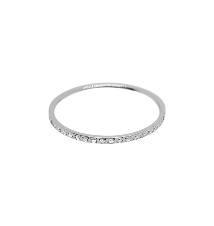 spot ring clear silver