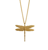 Dragonfly necklace brass
