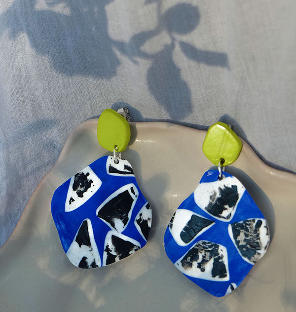 tsur earrings blue lime