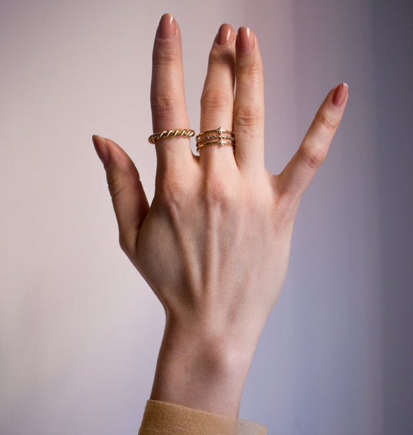 Twine ring gold