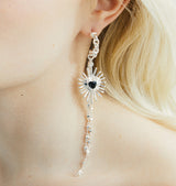 valentina short earrings silver