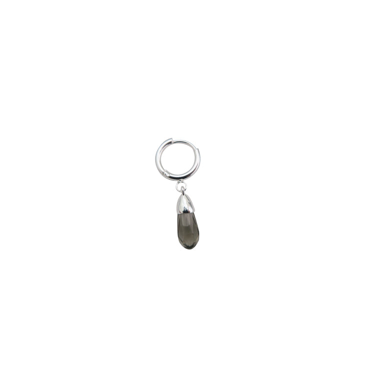 veja crystal drop single earring silver