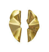 Wavy earrings gold