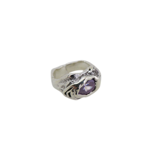 zirkon purple ring silver